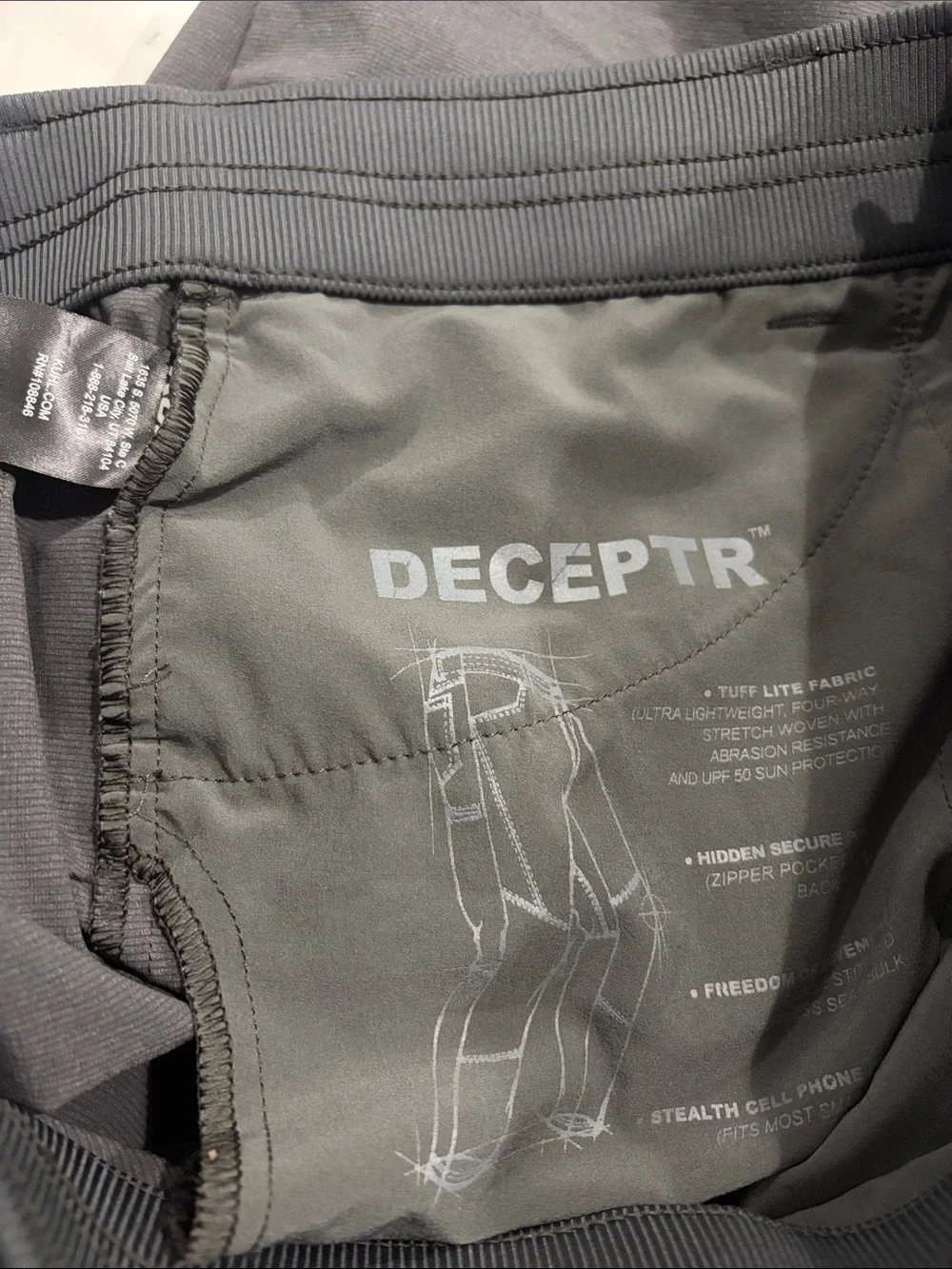 Kuhl Deceptr Pant Carbon Gray Slim Tapered Technical Hiking Pant Men's 34X30
